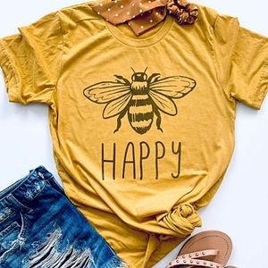 Bee happy tee